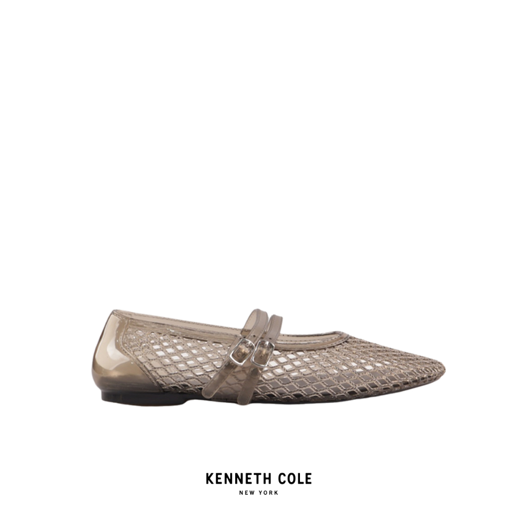 KENNETH COLE รองเท้าส้นแบนผู้หญิงรุ่น MALIBU JELLY Smoke สีเทา ( FLT - RL26MBJ05-052 )