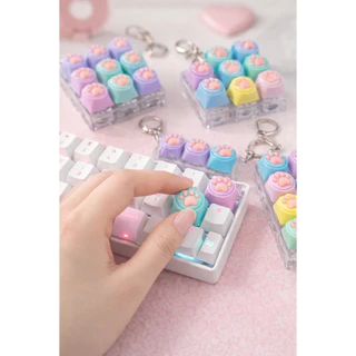 คีย์แคปอุ้งเท้าแมว สีพาสเทลละมุนใจ ASMR Pocket Keycap กดสนุก เสียงฟิน พกพาไปได้ทุกที่