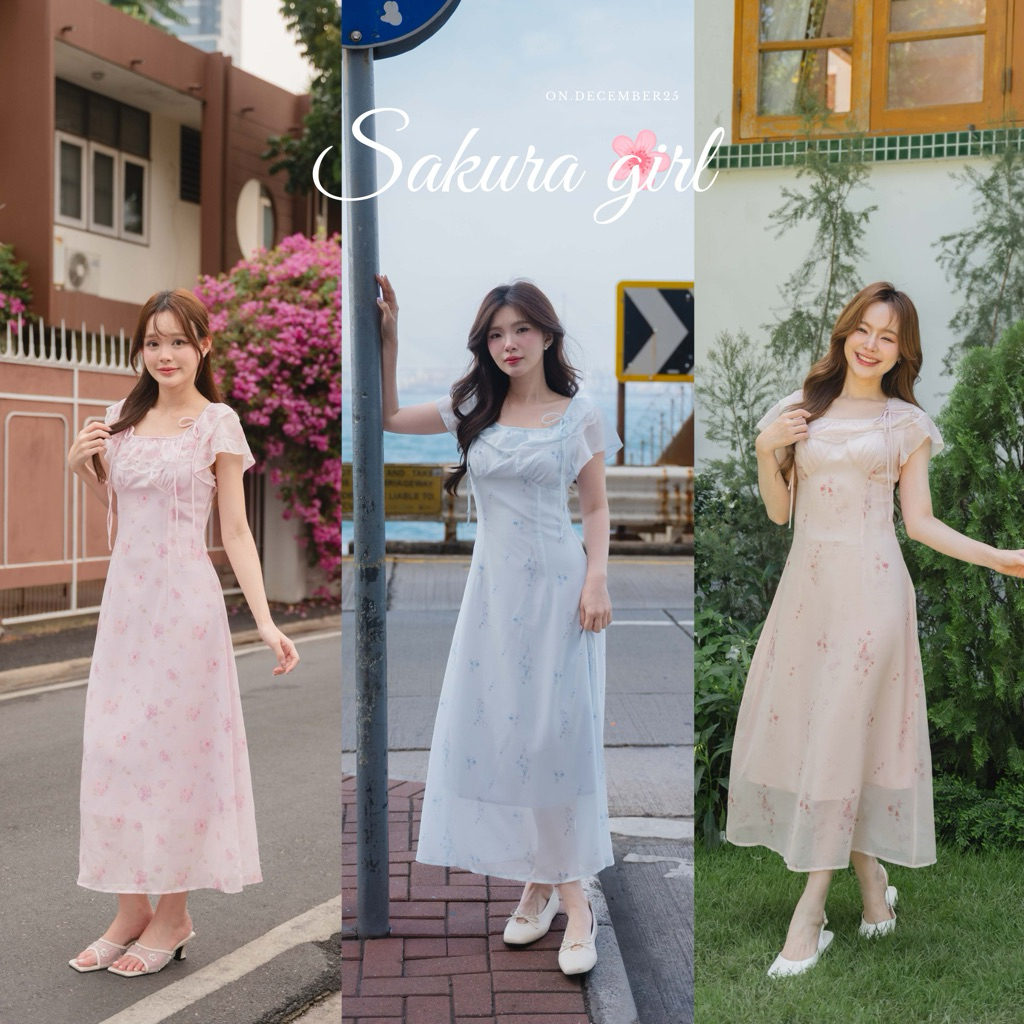 on.december25 เดรสพาสเทล Sakura girl