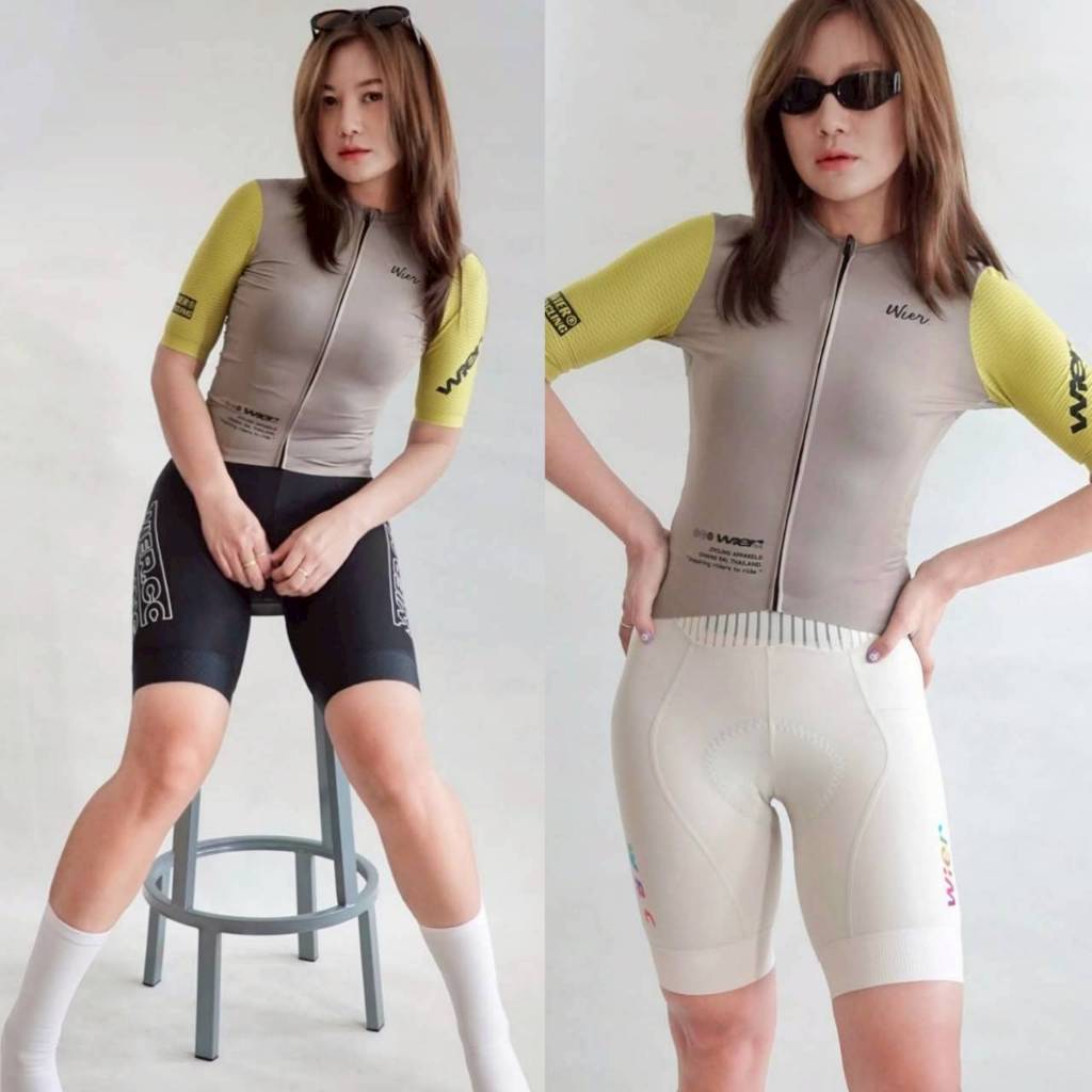 Versatile Aero Jersey : Desert Gray เสื้อปั่นจักรยาน แอโร่ว กระชับ Hi Speed . ใส่ได้ทั้ง ช/ญ UV tec. 3D Waffle Fabric