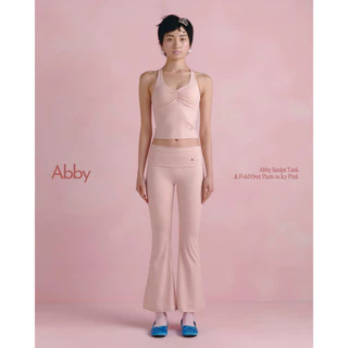 when.we.stretch - Abby Fold Over Pant กางเกงผ้าออกกำลังกายหนากระชับทรง **สินค้าพร้อมส่ง**