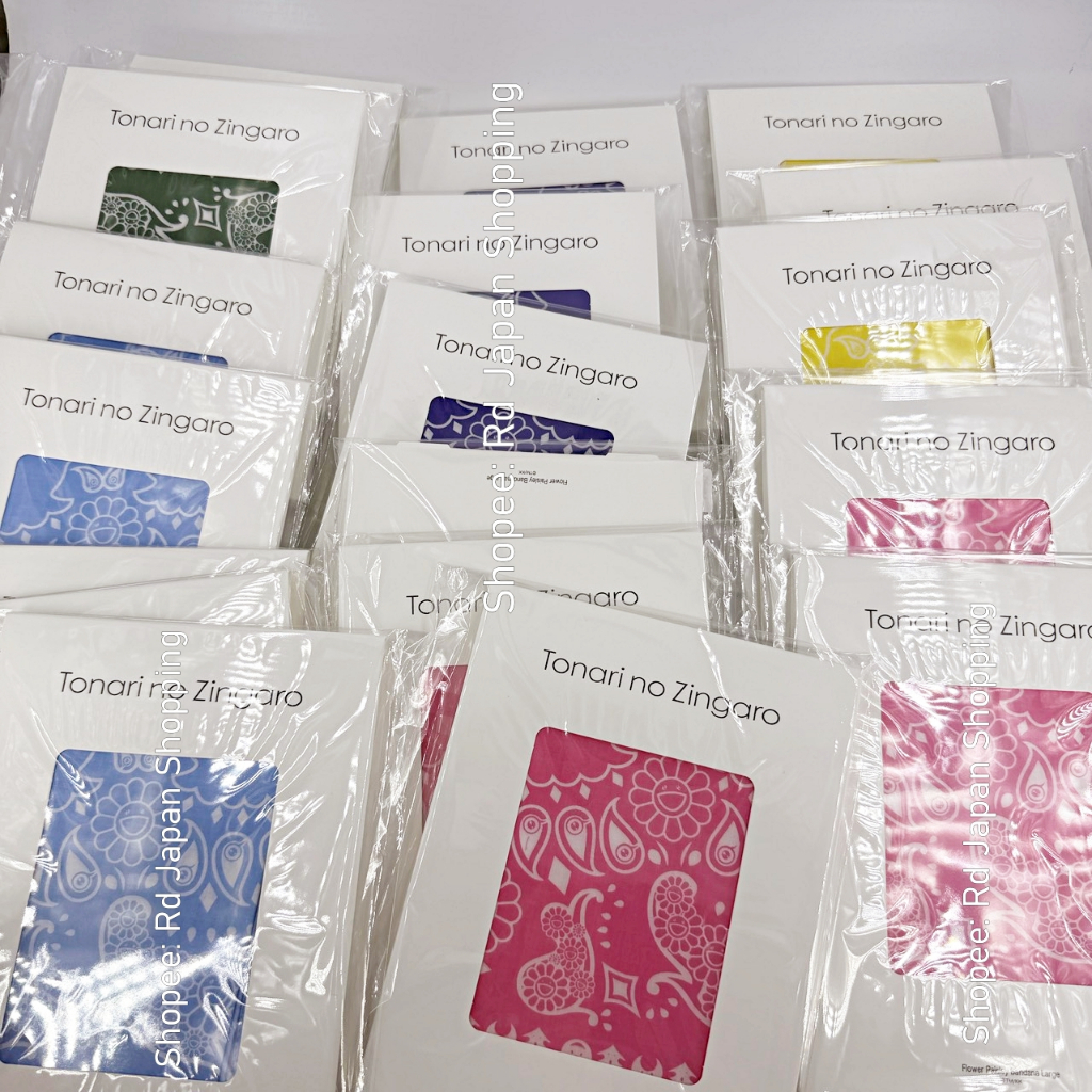 พร้อมส่ง Tonari Murakami ของแท้ ผ้าโพก ผม ศีรษะ Flower Bandana ผ้าพันคอ ผูกกระเป๋า แม่ชม ชมพู่ ฟ้า แ