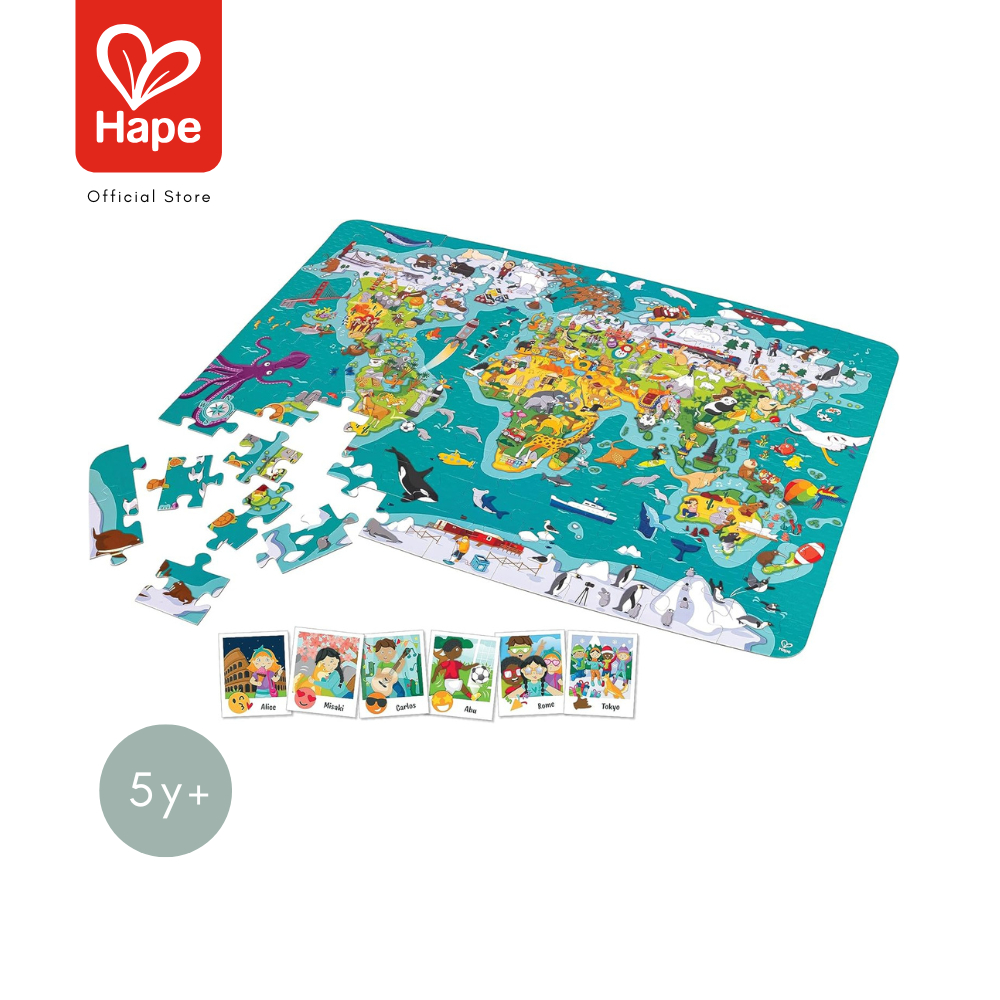 Hape 2-in-1 World Tour Puzzle and Game	เกมปริศนาแผนที่ทัวร์รอบโลก	5Y+ รูปที่ 9