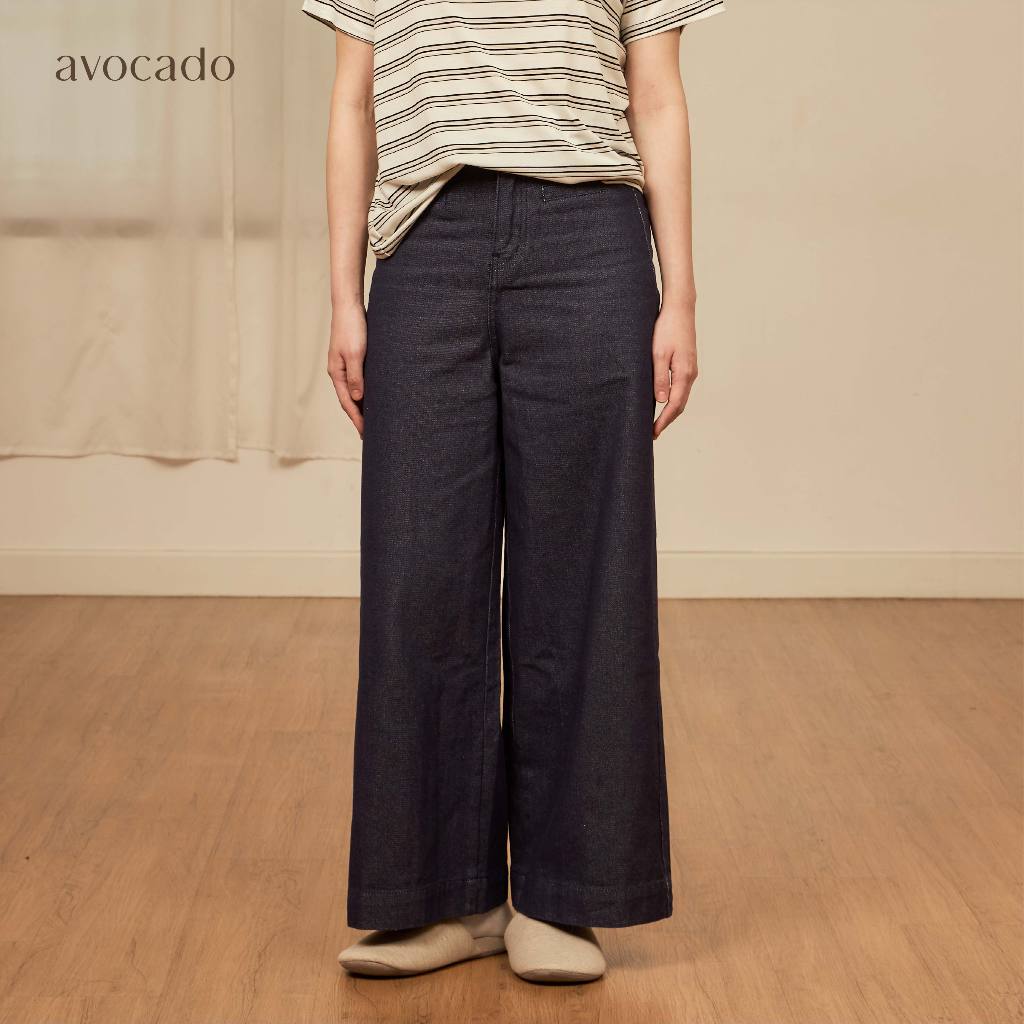 avocado - Hubbon Pants กางเกงขายาวเนื้อผ้า Cotton Jeans ทรงกระบอกใหญ่ I มีไซส์ S-XL