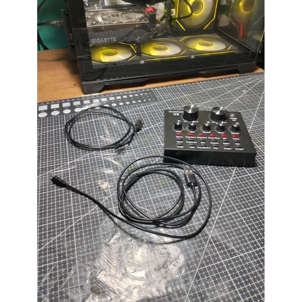 Live Sound Card Bluetooth V8 USB เสียงชุดหูฟังไมโครโฟน