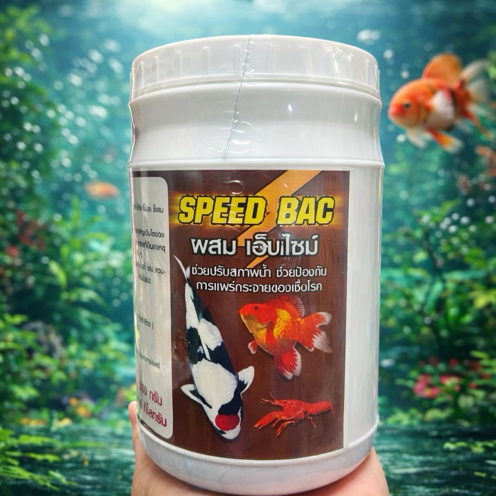 แบคทีเรียผง Speed Bac ผสม เอ็นไซม์ ช่วยปรับสภาพน้ำ ย่อยสลายมูลปลาและเศษสกปรก ช่วยป้องกันการแพร่กระจายของเชื้อโรค ราคา ถูกที่สุด ดีลบีเคเค