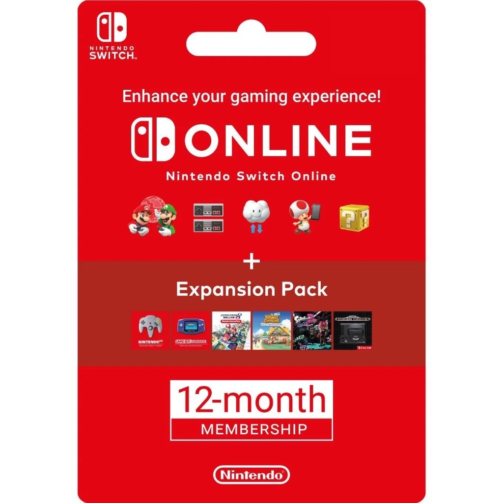 Nintendo switch online expansion family pack NSO 12 เดือน