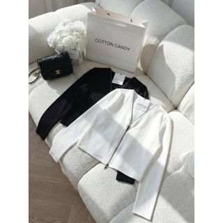 #Cotton Candy🍭 เสื้อครอปแขนยาว ซิป New Zara premium top