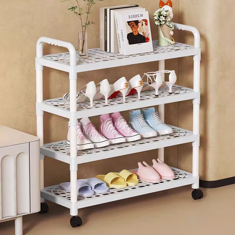 Ubear ชั้นวางรองเท้า มีล้อ อเนกประสงค์ สไตล์มินิมอล มีให้เลือก 2/3/4/5 ชั้น