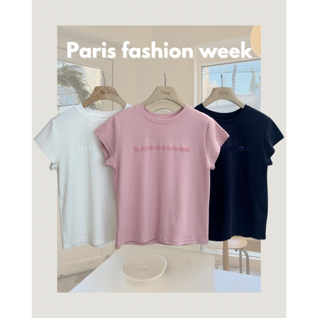 tshop เสื้อยืด PARIS fashion week