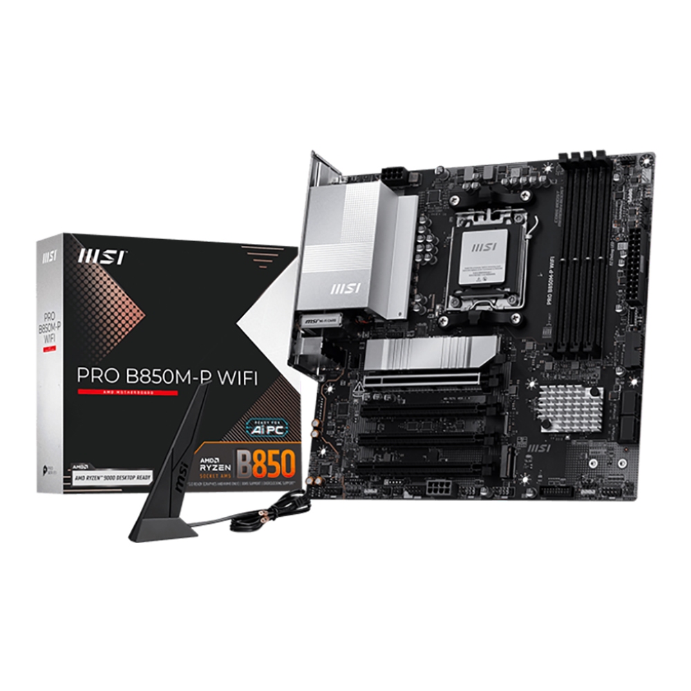 MAINBOARD (เมนบอร์ด) MSI PRO B850M-P WIFI - AMD SOCKET AM5 DDR5 MICRO-ATX