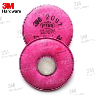 3M 2097 แผ่นกรองสำหรับงานฝุ่น ฟูมโลหะ P100 (1 คู่) งานเชื่อม ตลับกรองฝุ่น แผ่นกรองไอระเหยน้ำมัน