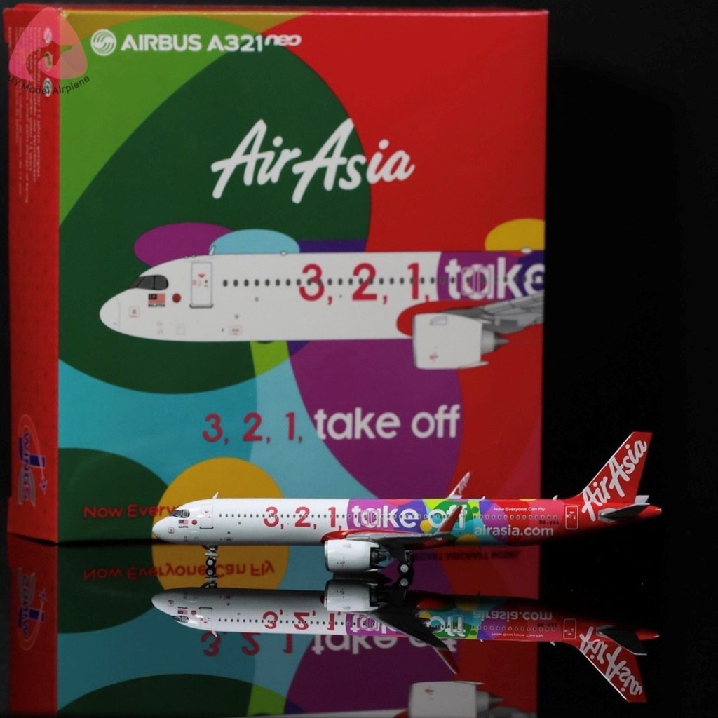 โมเดลเครื่องบิน Air Asia A321-251NX 9M-VAA [XX4249] JC Wings 1:400 [พร้อมส่ง]