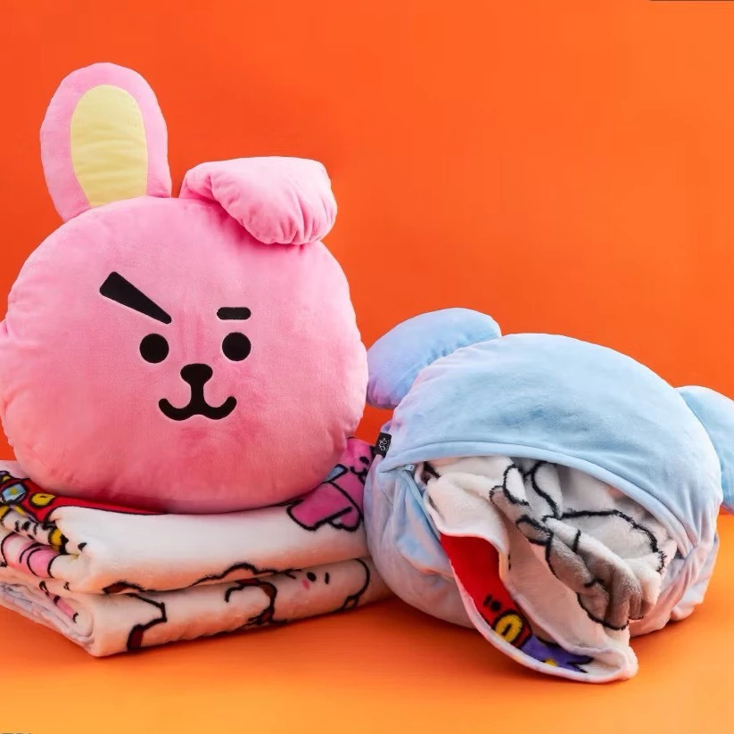 BT21 Pillow Blanket หมอนซุกมือมีผ้าห่ม สินค้าลิขสิทธิ์แท้ 100%