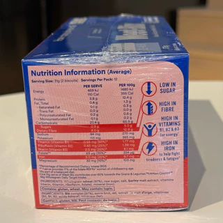 Weet-bix ธัญพืช น้ำตาล 0 ไฟเบอร์สูง เพื่อสุขภาพ ไม่เติมน้ำตาล ขนาด 375 กรัม