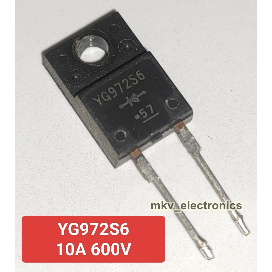 YG972S6 Ultrafast Diode 10A 600V 2ขา  มือสอง (รหัสสินค้า M02088)