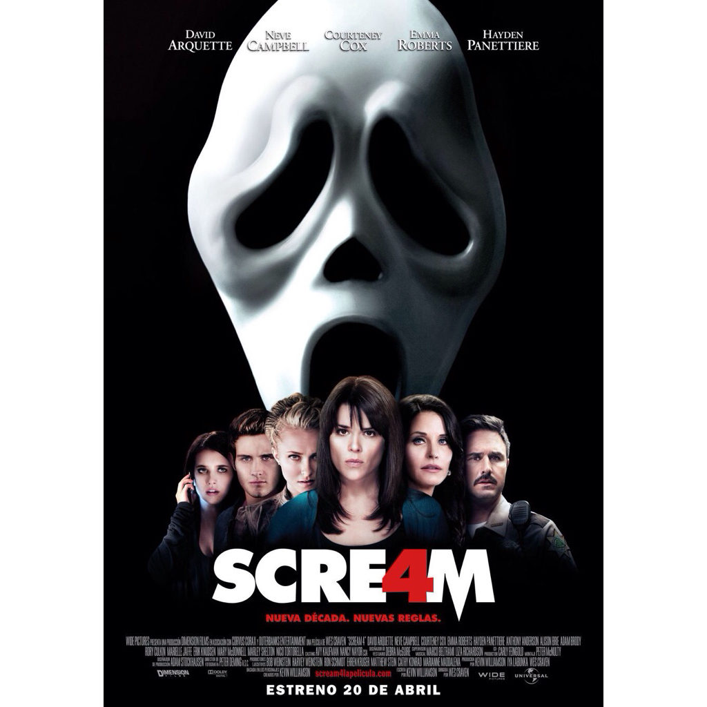โปสเตอร์หนังฝรั่ง Scream 4 หวีดสุดขีด 4 ขนาด 11.5 x 16.5 นิ้ว (A3)
