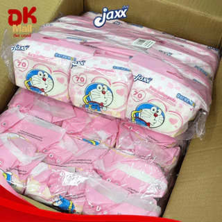 (live) Jaxx x Doraemon สำลีแผ่นบริสุทธิ์ รีดขอบ ลิขสิทธิ์แท้ ลายโดเรมอน 70 แผ่น/ห่อ ยกโหล