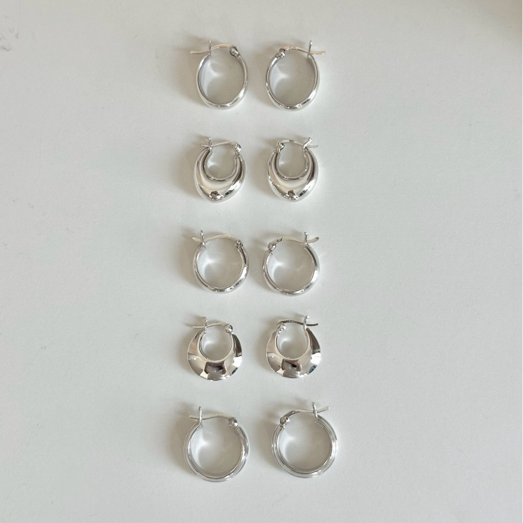 Winterwinter : silver925 jewelry ต่างหูห่วงเงินแท้