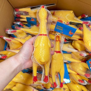 [ขายยกโหล12ชิ้น] ไก่โอ๊คบีบมีเสียง ตัวใหญ่ 28ซม. ได้12ชิ้น