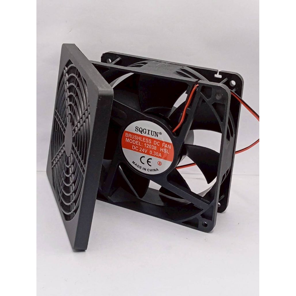 พัดลม 4" +ฟิวเตอร์ 120*120 พัดลมระบายความร้อน DC ขนาด 120x120x38 มม. : SQGIUN Brushless DC Fan รุ่น 