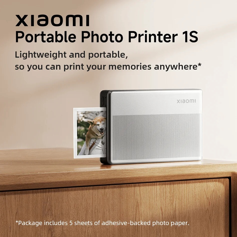 Xiaomi Portable Photo Printer 1S Bluetooth Thermal Print ZINK Inkless Technology Xiaomi App Wireless Portable Photo Prin