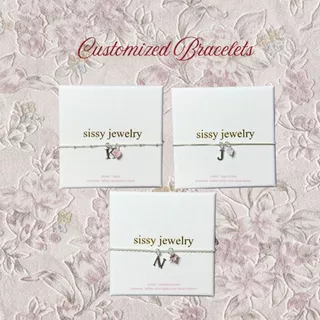 SissyJewelry // สร้อยข้อมือเงินแท้ (แจ้งจี้ช่องหมายเหตุ) Customized bracelets เลือกจี้เองได้🎁Free gift box🎁