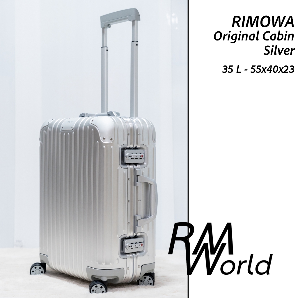RIMOWA Aluminum Carry-On Luggage Cabin Size - กระเป๋าเดินทางริโมว่าออรืจินัล สำหรับนำขึ้นเครื่องบิน