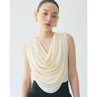 AOP Archive - Cowl Neck Top (มี2สี) เสื้อแขนกุด คอถ่วง