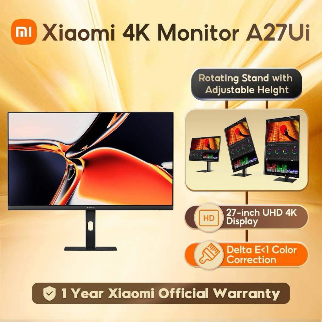 [ ศูนย์ไทย] Xiaomi 4K Monitor A27Ui ภาพ 4K UHD หน้าจอ IPS ขนาด 27 นิ้ว พอร์ต USB-C
