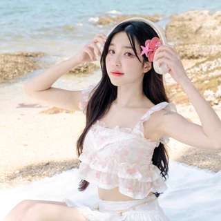 RIKA น้องเลม่อน สายเดี่ยวระบายปักอก