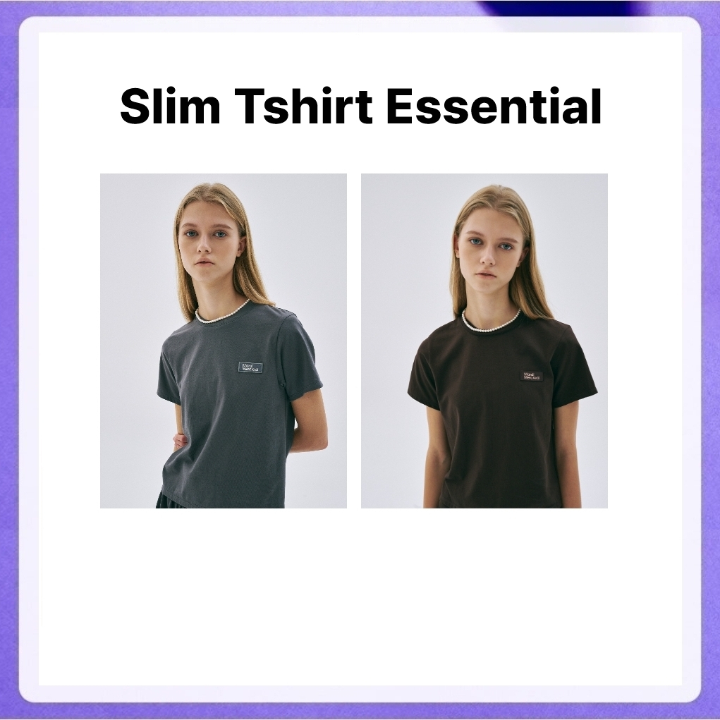 Mardi Mercredi Slim Tshirt Essential (Pink, Brown, Sky, White, Red, Grey, Black, Charcoal, Butter)