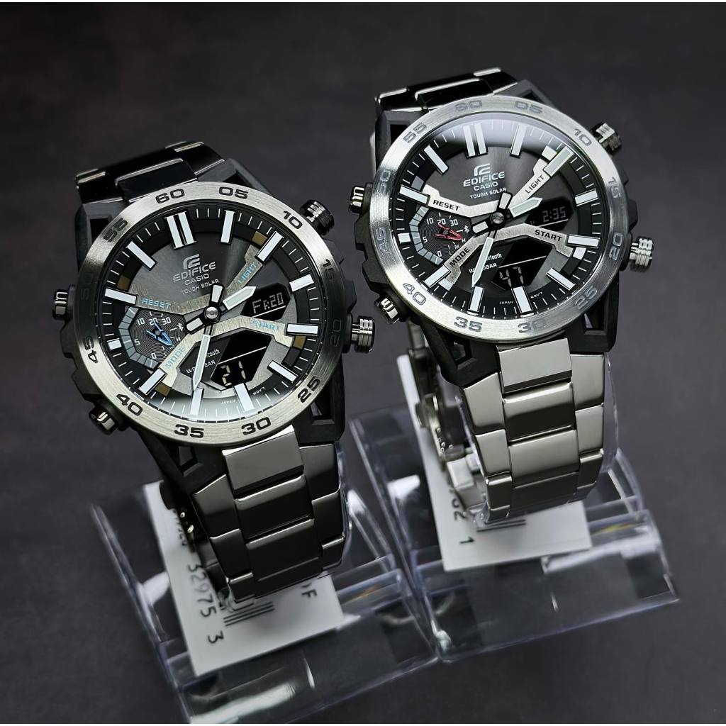 Casio Edifice นาฬิกาข้อมือผู้ชาย สายเรซิ่น รุ่น ECB-2000 (ECB-2000D-1A,ECB-2000PB-1A)