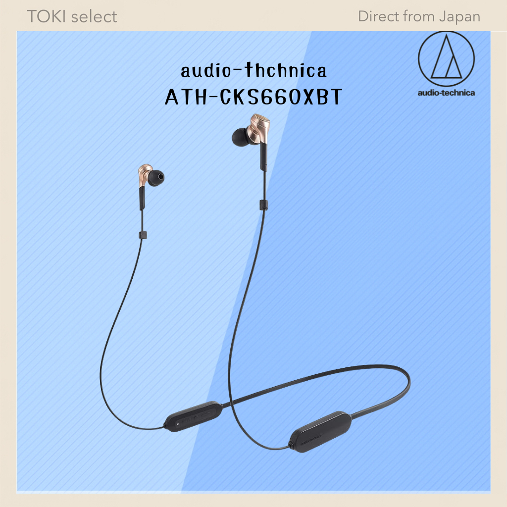 Audio-Technica ATH-CKS660XBT Wireless Earphones with Microphone - Solid Bass - Bluetooth