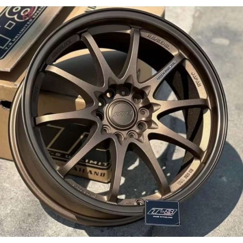 ล้อแม็กซ์รถยนต์ งานไทย T8 สีเข้ม CE28 18”x8.5 5H114 ET38 ล้อเปล่า 4 วง ไม่รวมยาง แถมจุ๊ปแต่ง4ตัวฟรี