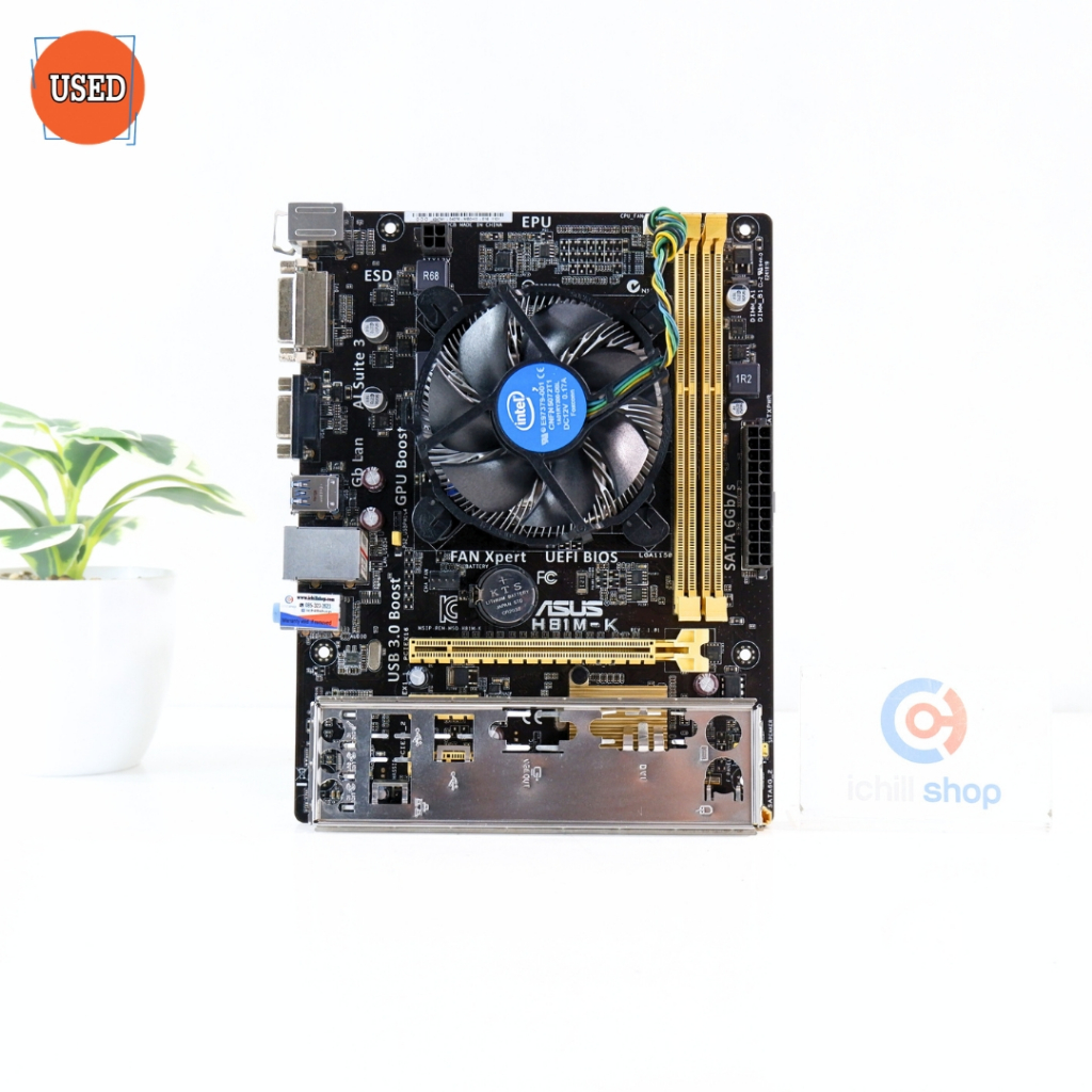 ชุดซีพียูพร้อมเมนบอร์ด CPU : INTEL CORE I3-4130 3.4 GHz + MB : ASUS H81M-K P15765