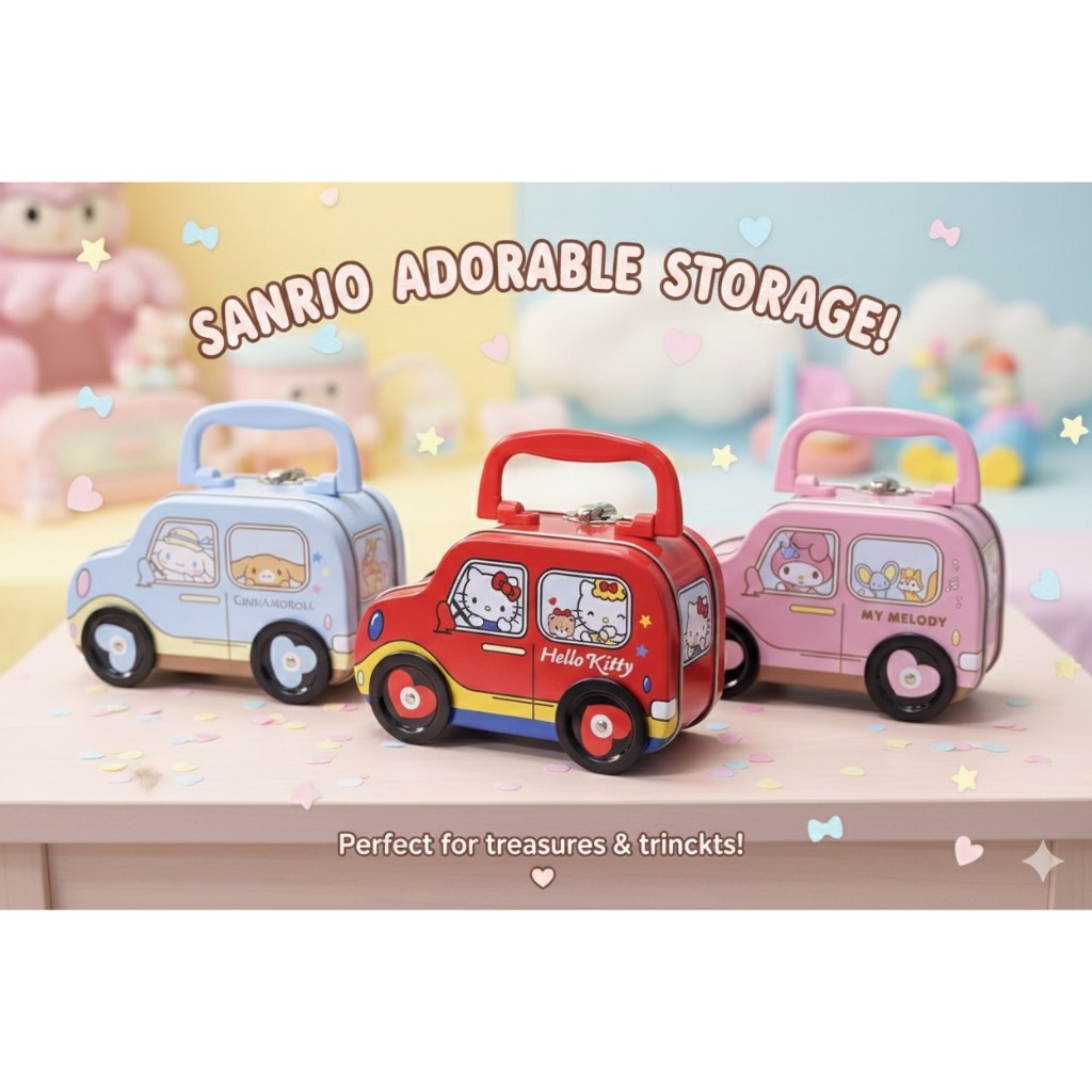กล่องเก็บของ รถเหล็ก จิ๋วววว Sanrio
