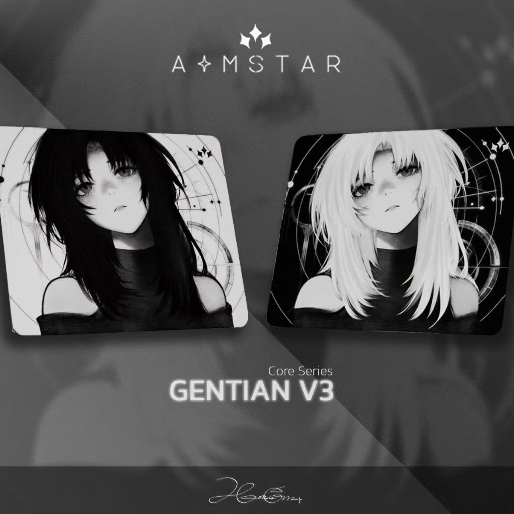 [พร้อมส่ง]แผ่นรองเมาส์  Aimstar mousepad Gentian V.3 ( Soft ) (490*420*~4 mm)( ขอบ ~2.5 mm)