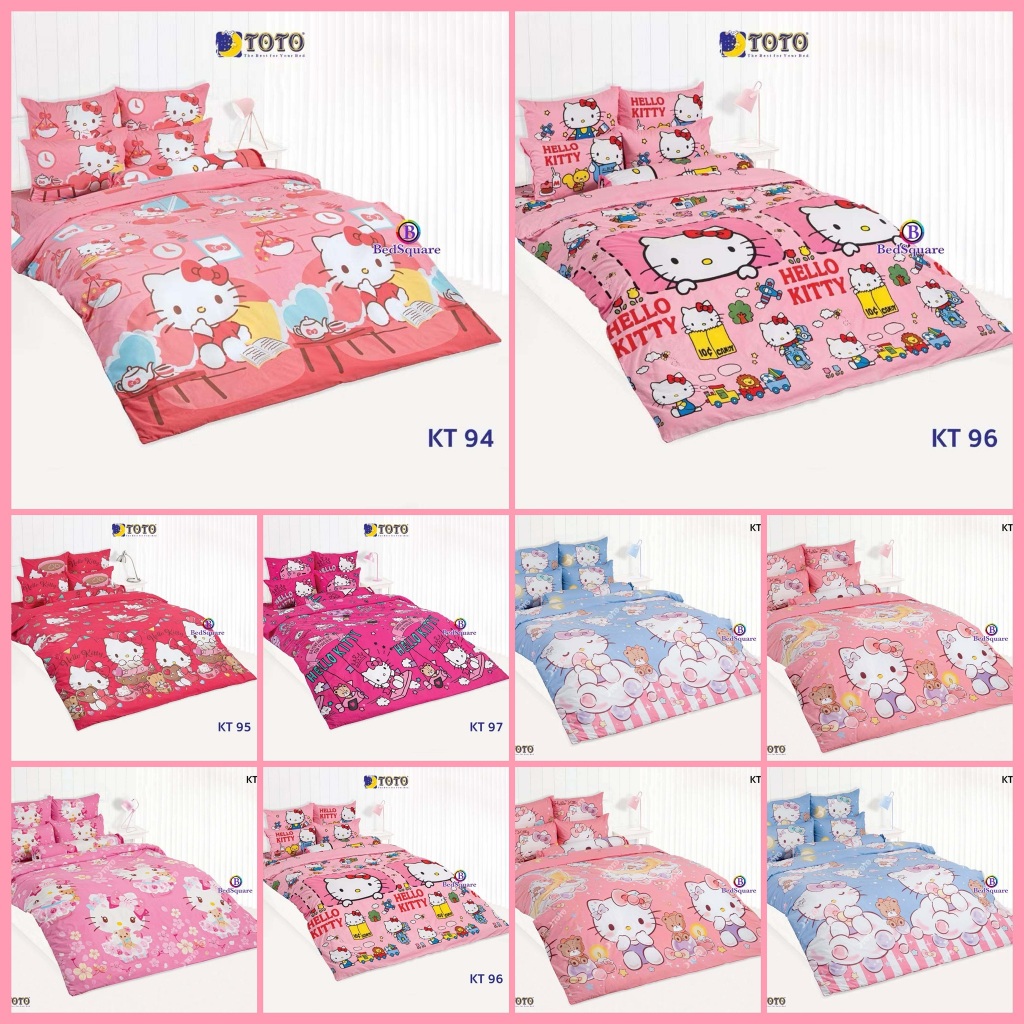 ผ้าปูที่นอน 3.5/5/6 ฟุต ลายคิตตี้ Kitty/TOTO 2026 KT90 KT91 KT92 KT93 KT94 KT95 KT97