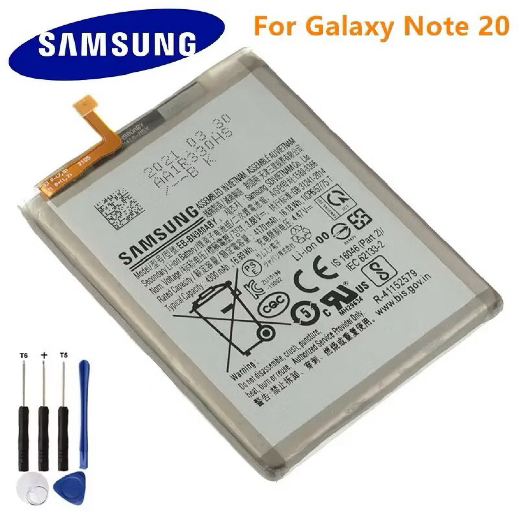 แบตเตอรี่ แท้ สำหรับ EB-BN980ABY สำหรับ Samsung Galaxy หมายเหตุ20 N980F SM-N980F/DS N980แบตเตอรี่ EB