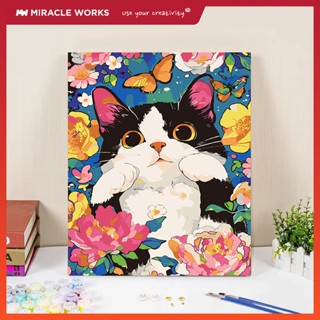 MW ระบายสีตามตัวเลข 30x40ซม มีเฟรม ภาพวาดตกแต่งอะคริลิก ของข…