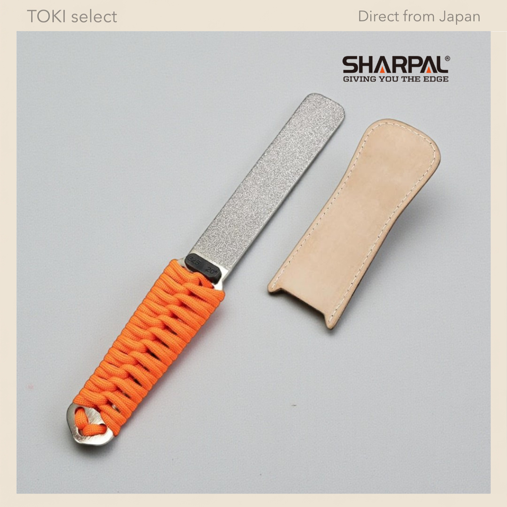 SHARPAL 181N Diamond Knife Sharpener Dual-Sided Sharpener for Knives, Axes, and Scissors with Leathe