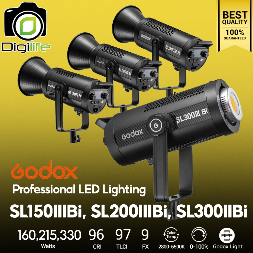 ลดล้างสต๊อก - Godox LED SL150IIIBi, SL200IIIBi, SL300IIIBi - 160W, 215W, 320W - 2800-6500K - Bowen M