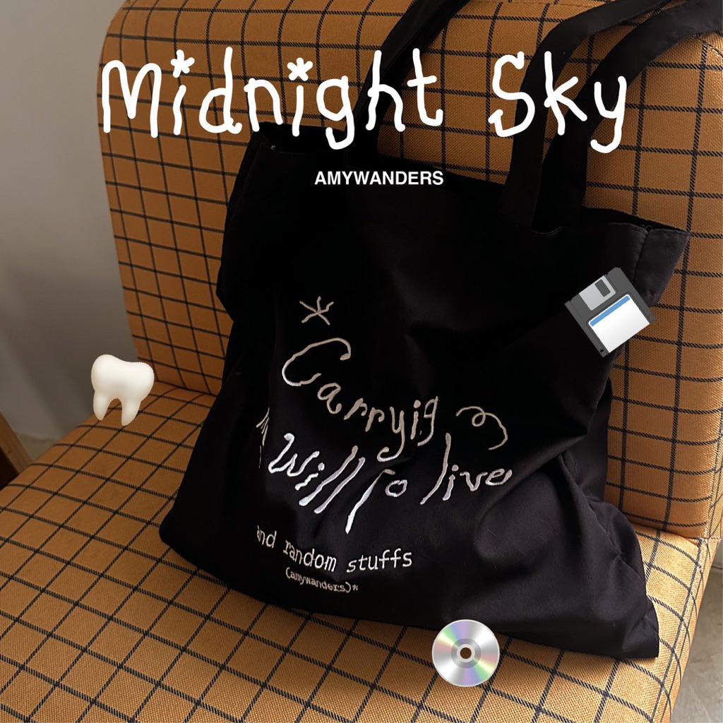 Amywanders กระเป๋าผ้า 💾 Midnight Sky 💾 รุ่นใหม่ลายปัก