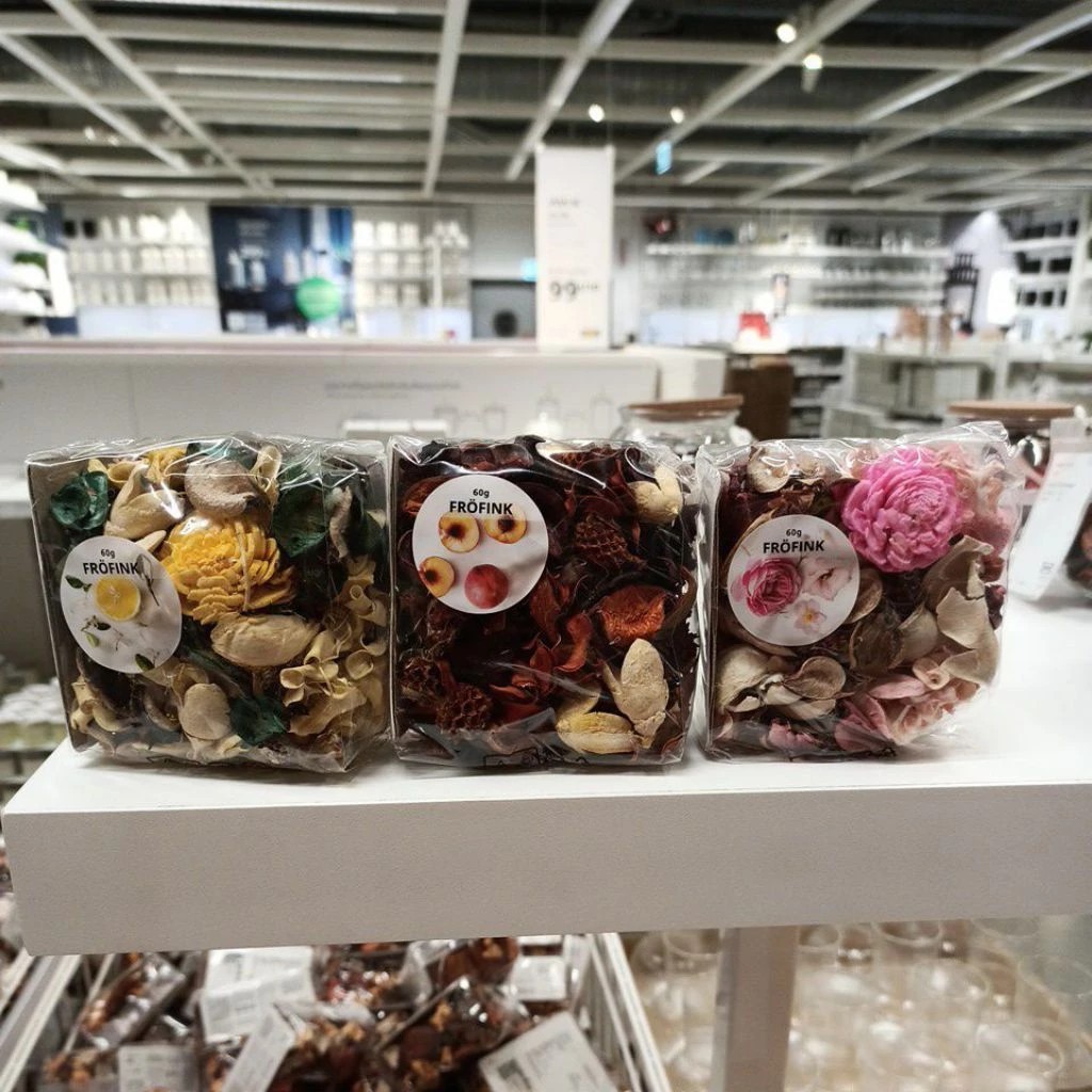 IKEA DOFTA LUGNARE GLANSLIND  ดอกไม้แห้งหอม กลิ่นมะลิ จัสมิน 90กรัม