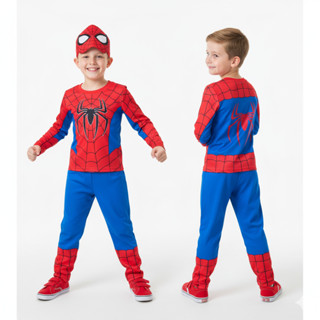 🔥เก็บปลายทาง🔥 ชุดฮี่โร่ ชุดผ้ามันหน้ากากแขนยาวใหญ่ แถมหน้ากา…