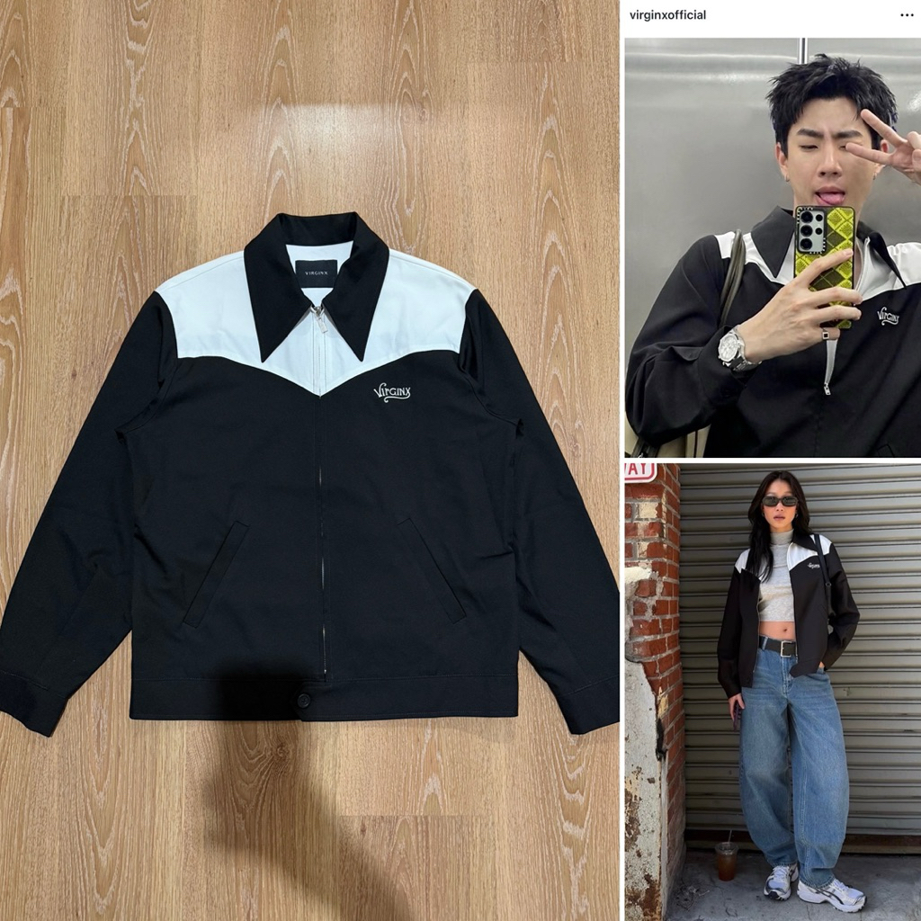(ใช้โค้ดลดได้) virginx travis jacket สี black