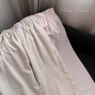 Dopey.Puffy / Nola Pants กางเกงกระบอกใหญ่ ผ้าคอตตอน (A04)