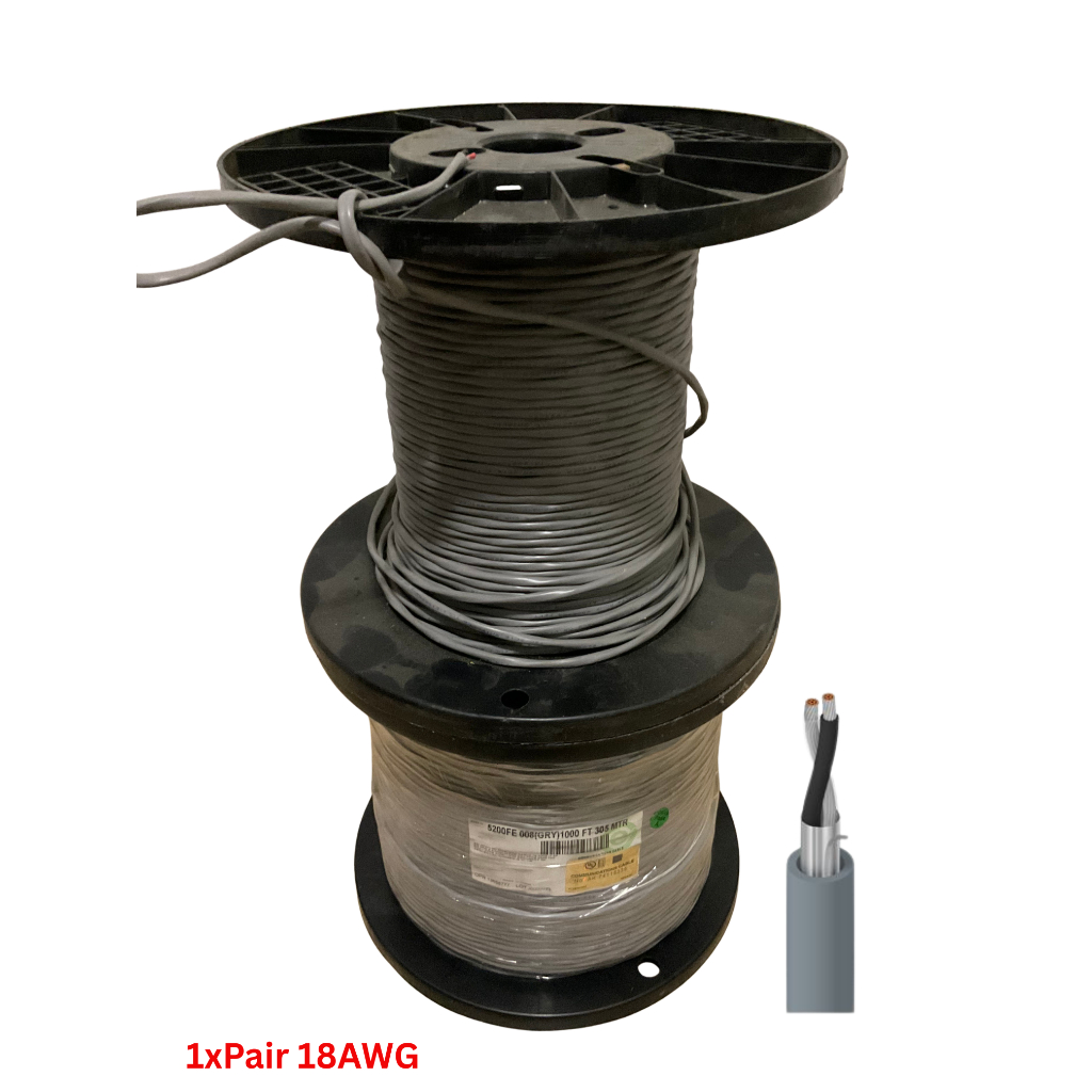 Belden 87xx สายสัญญาณคู่ ตีเกลียว One Pair Cable Belden ,2Cx18AWG (แบ่งขาย)