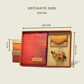 ❖ กล่องชุดของขวัญผ้าไหม ❖ [ SET ผ้าพันคอ ] Gift Set Premium